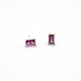 Rhodolite Garnet Studs - Sterling Silver