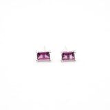 Sterling Silver Rhodolite Garnet Studs