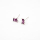 Sterling Silver Rhodolite Garnet Studs