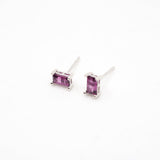 Rhodolite Garnet Studs - Sterling Silver