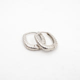 Sterling Silver Braided Huggie Hoops