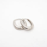 Braided Huggie Hoops - Sterling Silver