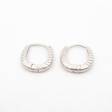Sterling Silver Braided Huggie Hoops