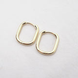 10k Gold Square Huggie Hoops