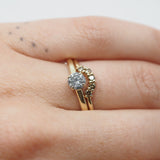 Solid Gold Diamond Halo Ring
