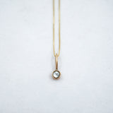 Montana Sapphire Round Sunlight Necklace - 10k Gold
