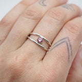 Iris Ring - Sterling Silver & Pink Tourmaline