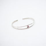 Iris Cuff Bracelet - Sterling Silver & Pink Tourmaline