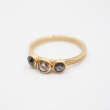 3 Diamond Ring with Bezel Setting