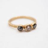 3 Diamond Ring with Bezel Setting