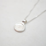 Wave Love Charm Pendant Necklace - Sterling Silver