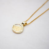 Wave Love Charm Pendant Necklace - Gold Plated