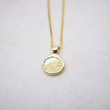 Wave Love Charm Necklace - Gold Plated