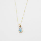 10k Gold Opal Teardrop Necklace