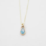 10k Gold Opal Teardrop Necklace