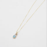 10k Gold Opal Teardrop Necklace