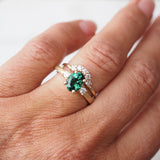 Solid Gold Diamond Halo Ring