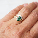 Solid Gold Diamond Halo Ring