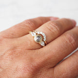 Solid Gold Diamond Halo Ring