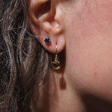 Blue Sapphire Claw Studs - Sterling Silver