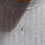 Emerald Claw Necklace - Sterling Silver