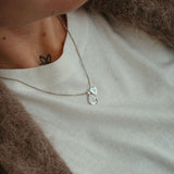 Heart Charm Pendant Necklace - Sterling Silver