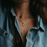 Lupine Charm Pendant Necklace - Gold Plated