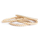 Gold Thick Twist Stacking Ring