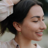 Ophelia Gold Plate Dangle Earring - Peridot
