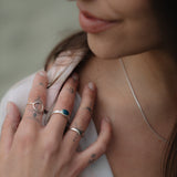 Sterling Silver Oval Apatite Ring