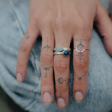 Sterling Silver Oval Apatite Ring