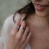 Sterling Silver Oval Apatite Ring