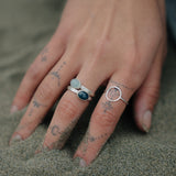 Sterling Silver Oval Apatite Ring