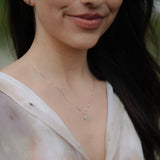 10k Gold Opal Teardrop Necklace