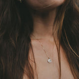 Wave Love Charm Necklace - 10k Gold