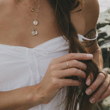Wave Love Charm Necklace - 10k Gold