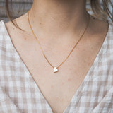 Heart Charm Pendant Necklace - Gold Plated