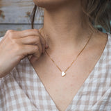 Heart Charm Pendant Necklace - Gold Plated