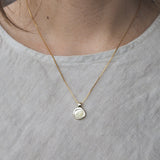 Wave Love Charm Pendant Necklace - Gold Plated