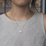 Wave Love Charm Pendant Necklace - Gold Plated
