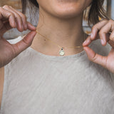 Wave Love Charm Pendant Necklace - Gold Plated