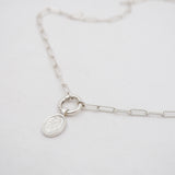 Lupine Charm Pendant Necklace - Sterling Silver
