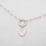 Lupine Charm Pendant Necklace - Sterling Silver