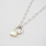 Heart Charm Pendant Necklace - Gold Plated