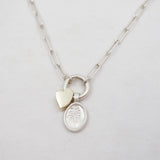 Lupine Charm Pendant Necklace - Sterling Silver