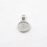 Wave Love Charm Pendant Necklace - Sterling Silver