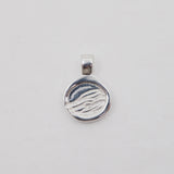 Wave Love Charm Pendant Necklace - Sterling Silver