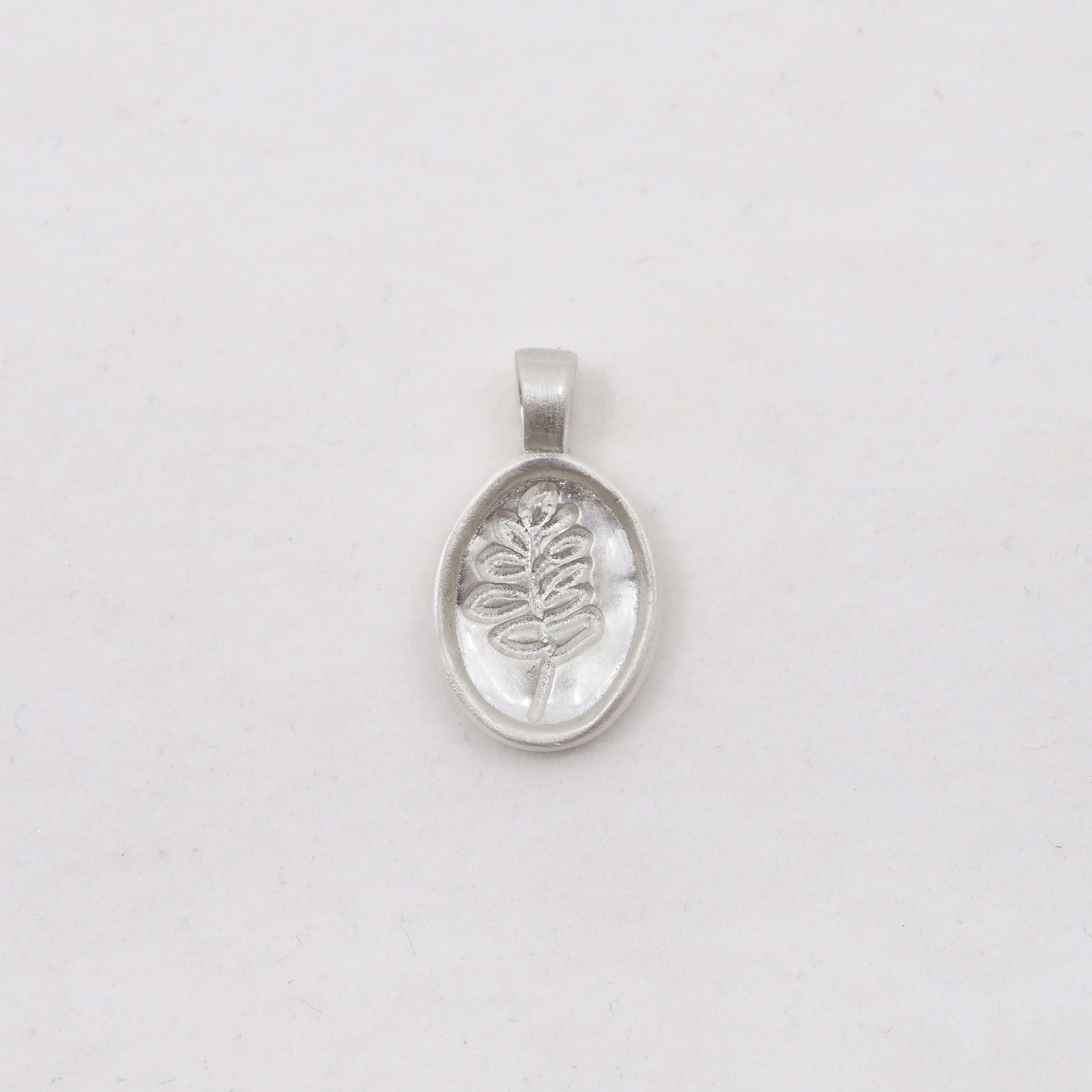 Lupine Charm Pendant Necklace - Sterling Silver