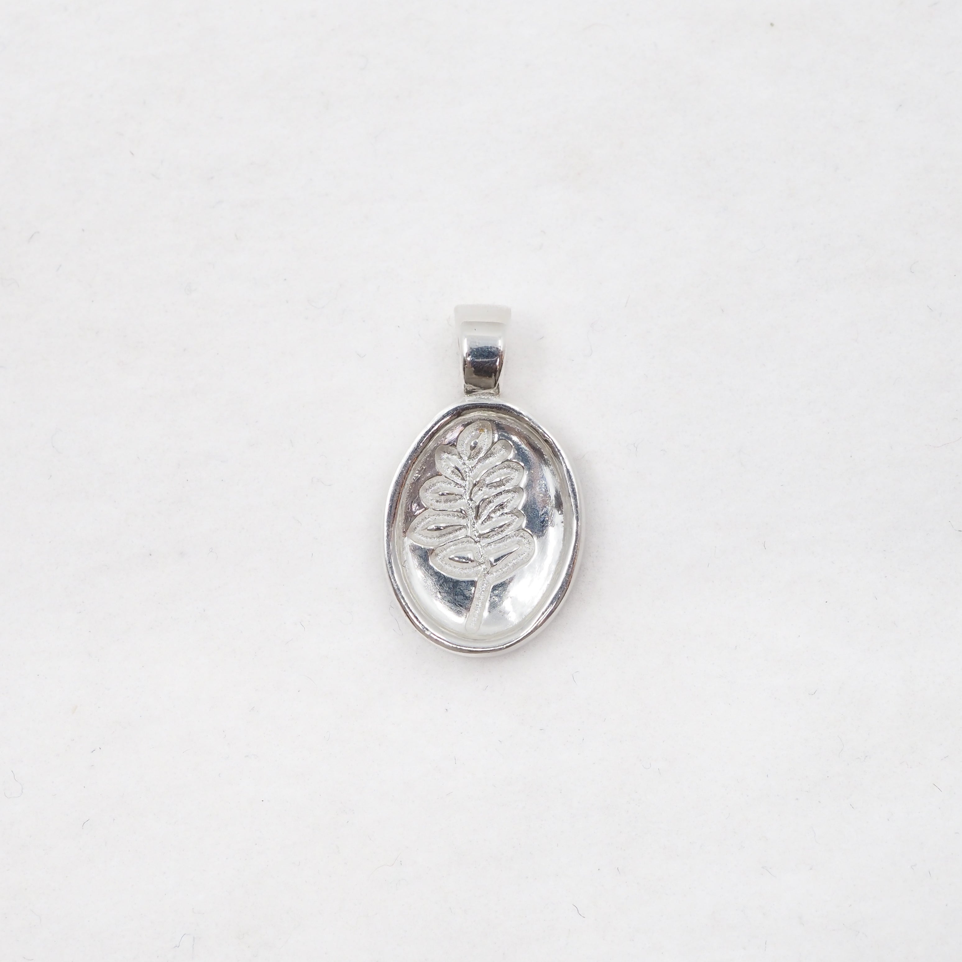 Lupine Charm Pendant Necklace - Sterling Silver