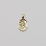 Lupine Charm Pendant Necklace - Gold Plated